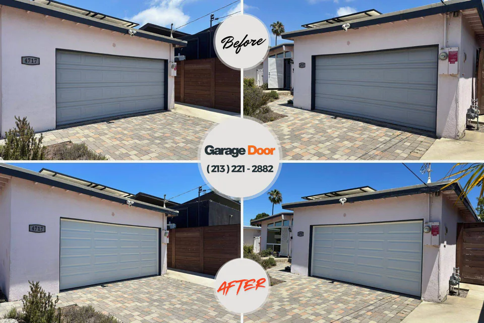 Before and after: garage door repair East Tawas, MI